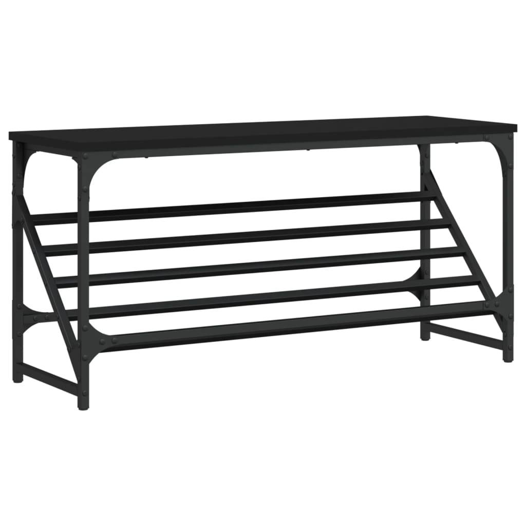 vidaXL Schuhregal Schwarz 90x30x45 cm Holzwerkstoff