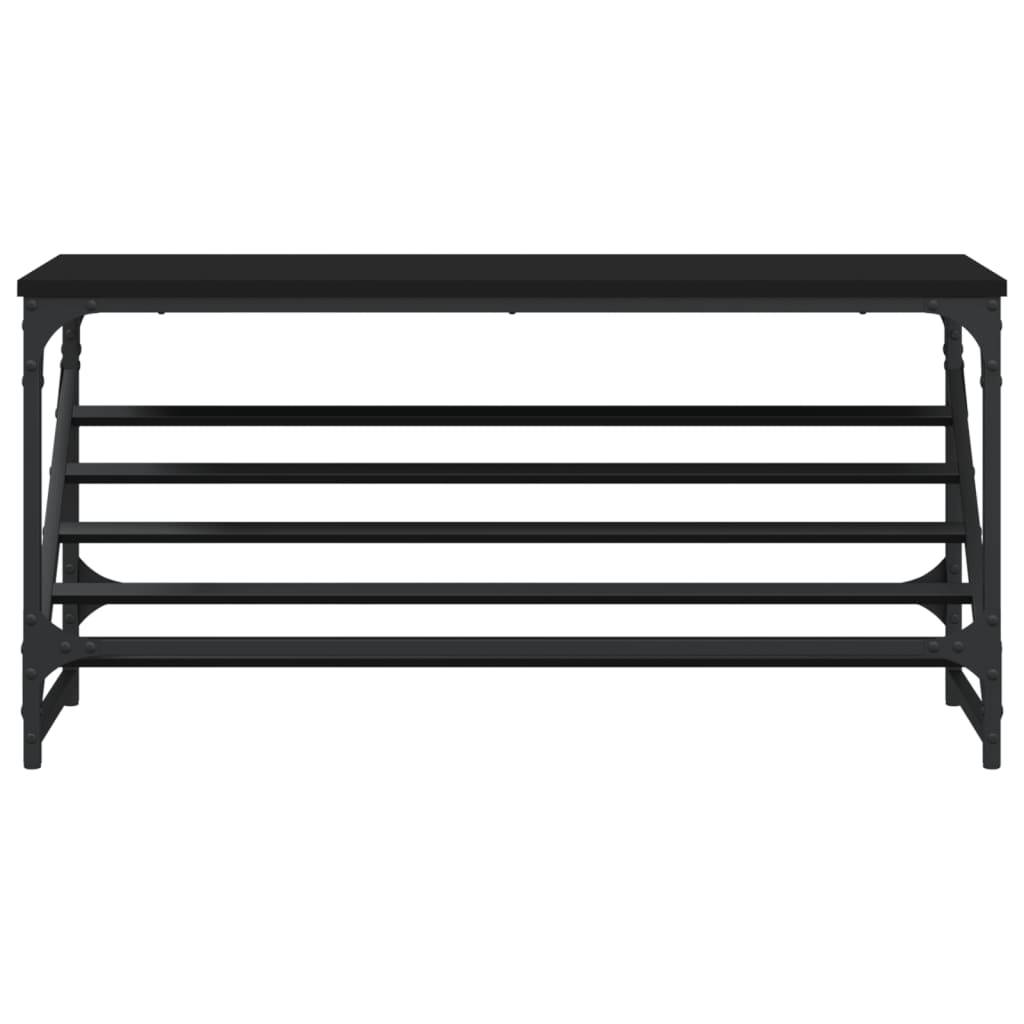 vidaXL Schuhregal Schwarz 90x30x45 cm Holzwerkstoff