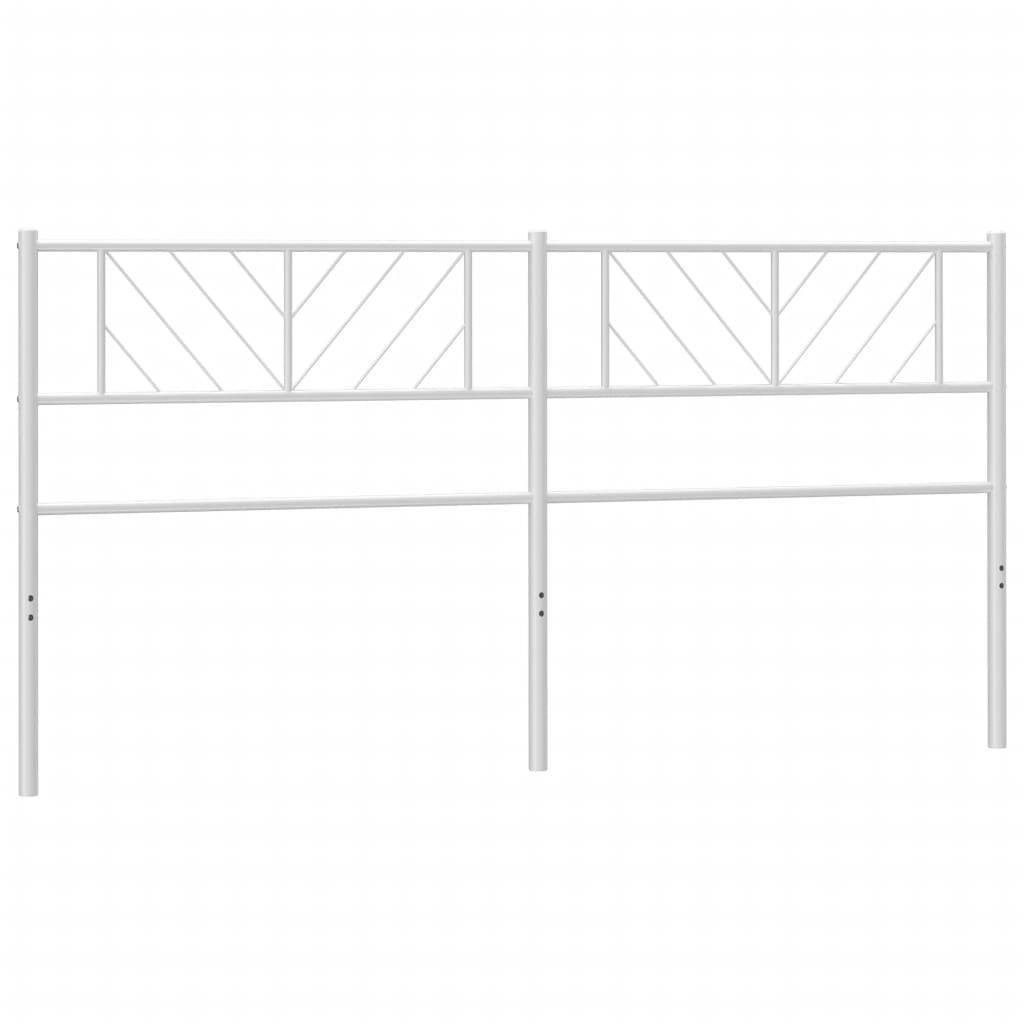 vidaXL Kopfteil Metall Weiß 200 cm