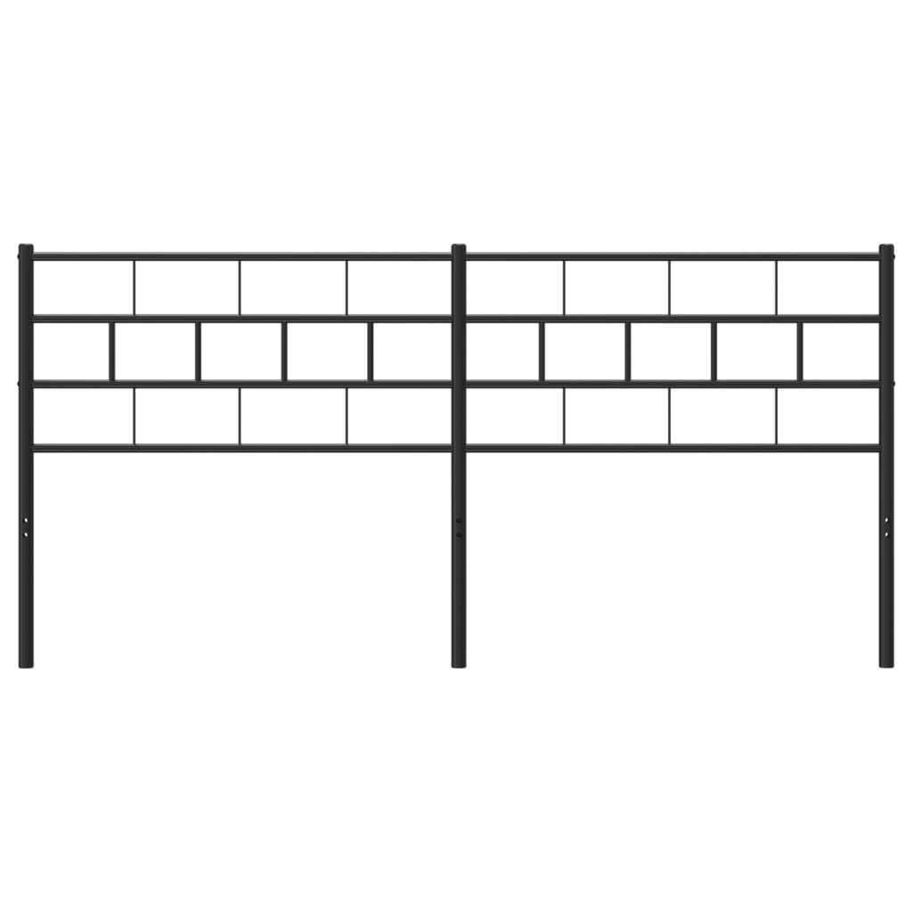 vidaXL Kopfteil Metall Schwarz 160 cm