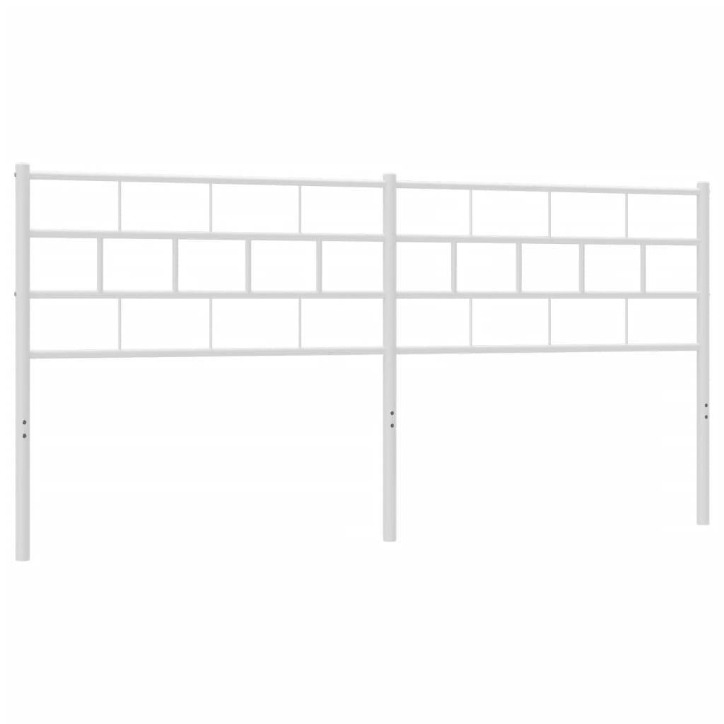 vidaXL Kopfteil Metall Weiß 200 cm