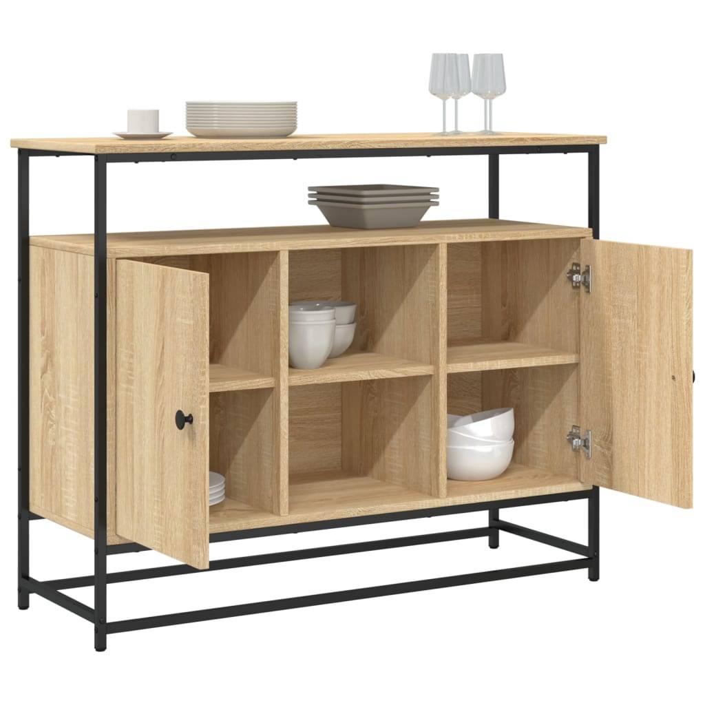 vidaXL Sideboard Sonoma-Eiche 100x35x80 cm Holzwerkstoff