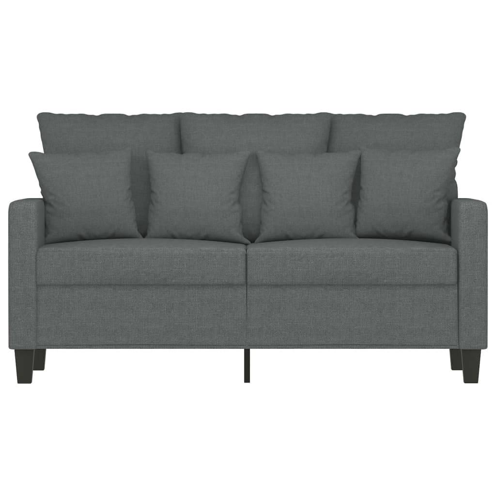 vidaXL 2-Sitzer-Sofa Dunkelgrau 120 cm Stoff