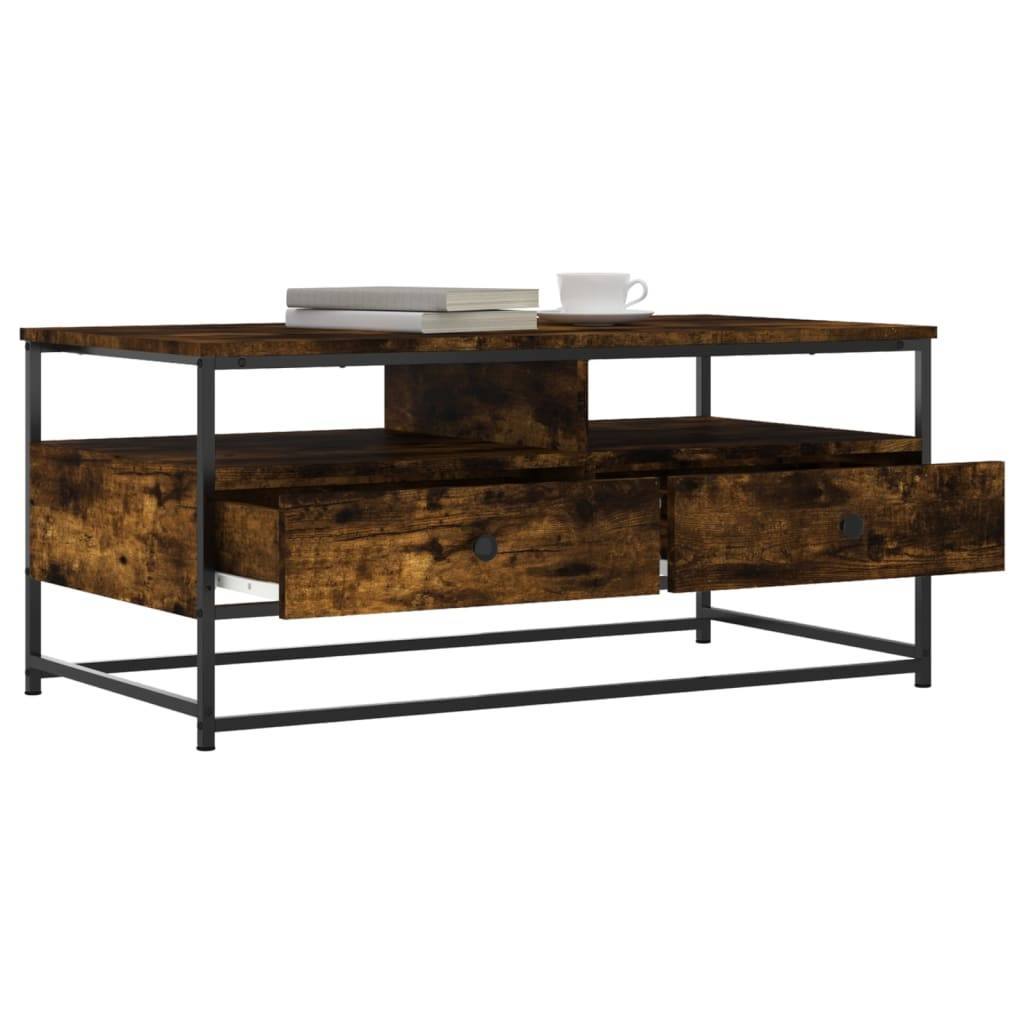 vidaXL Couchtisch Räuchereiche 100x51x45 cm Holzwerkstoff