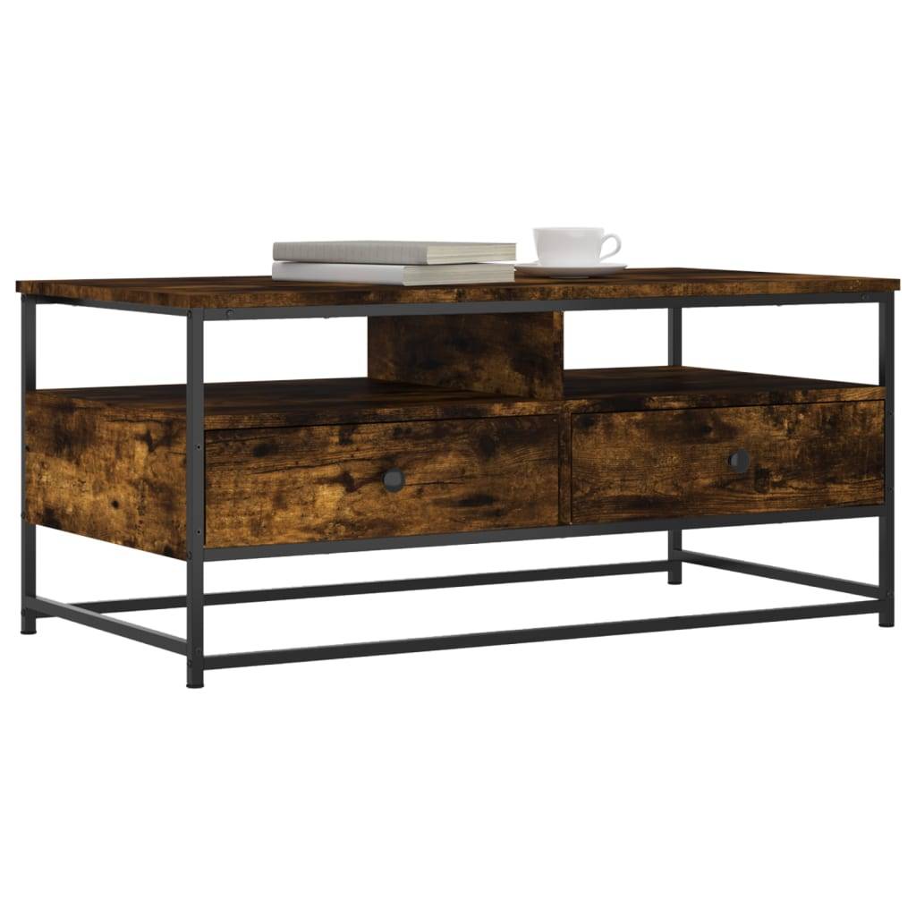vidaXL Couchtisch Räuchereiche 100x51x45 cm Holzwerkstoff