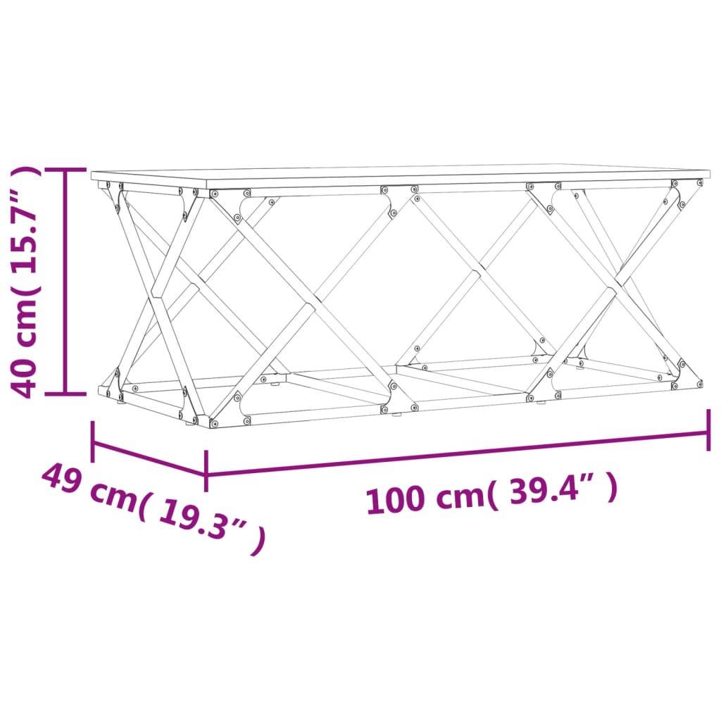vidaXL Couchtisch Sonoma-Eiche 100x49x40 cm Holzwerkstoff