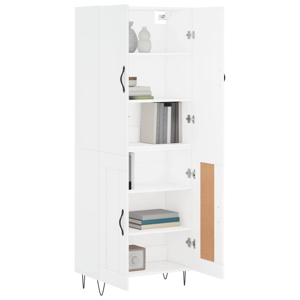 vidaXL Highboard Weiß 69,5x34x180 cm Holzwerkstoff