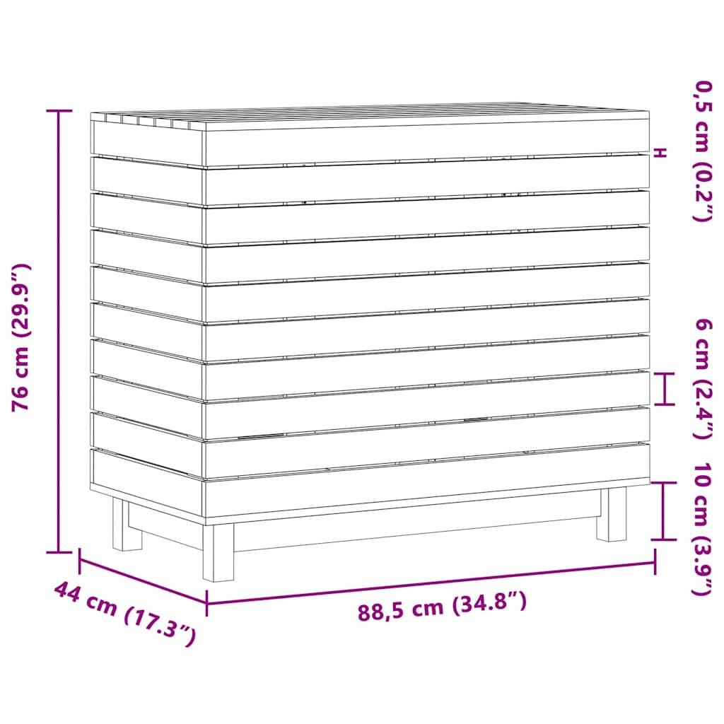 vidaXL Wäschetruhe 88,5x44x76 cm Massivholz Kiefer