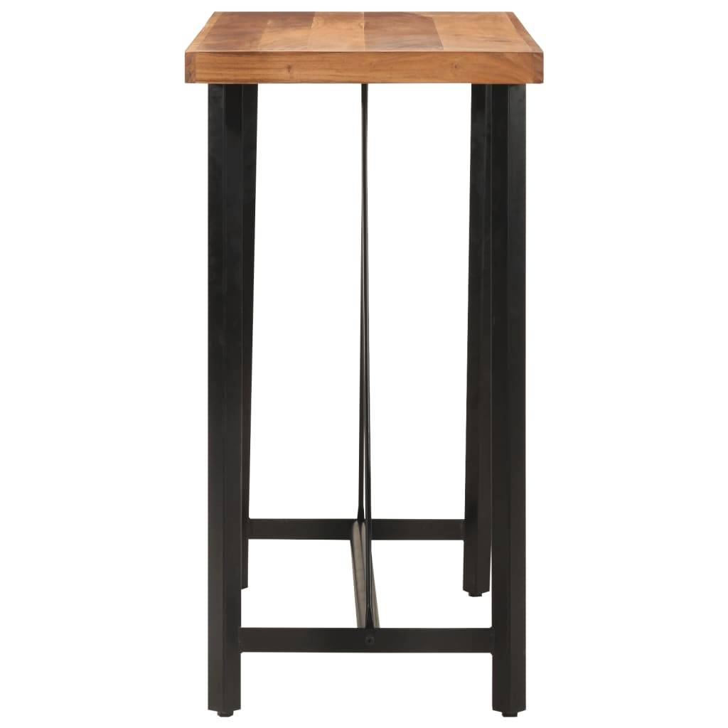 vidaXL Bartisch 110x55x107 cm Massivholz Akazie und Eisen