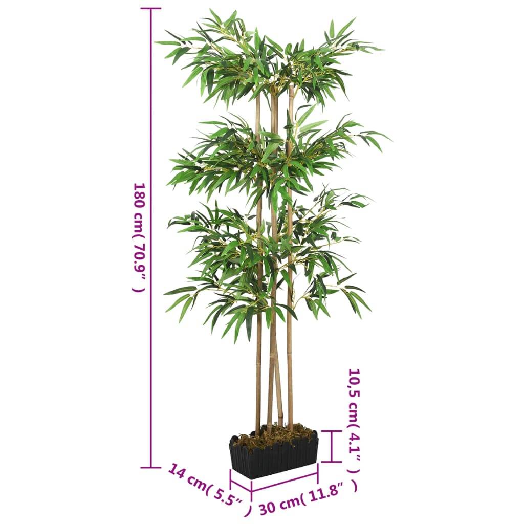 vidaXL Bambusbaum Künstlich 1216 Blätter 180 cm Grün