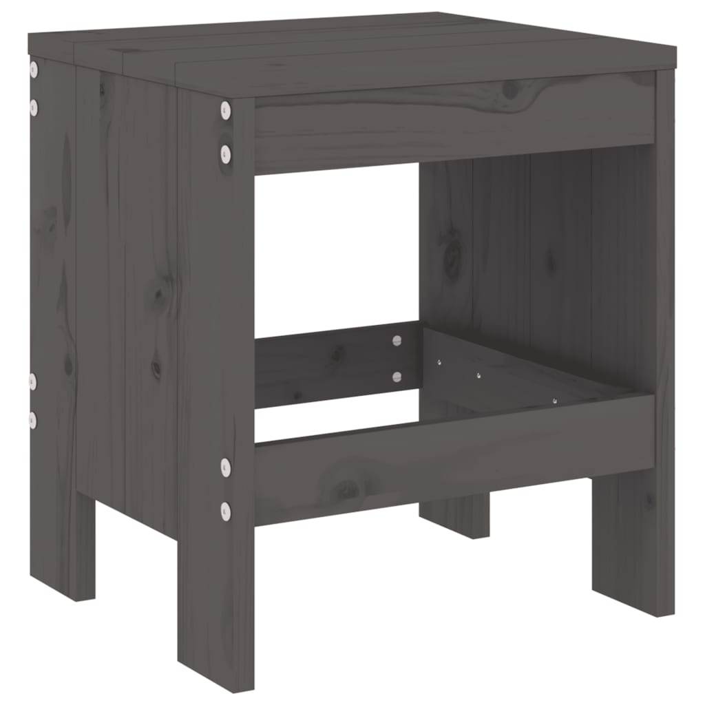 vidaXL 3-tlg. Garten-Bistro-Set Grau Massivholz Kiefer