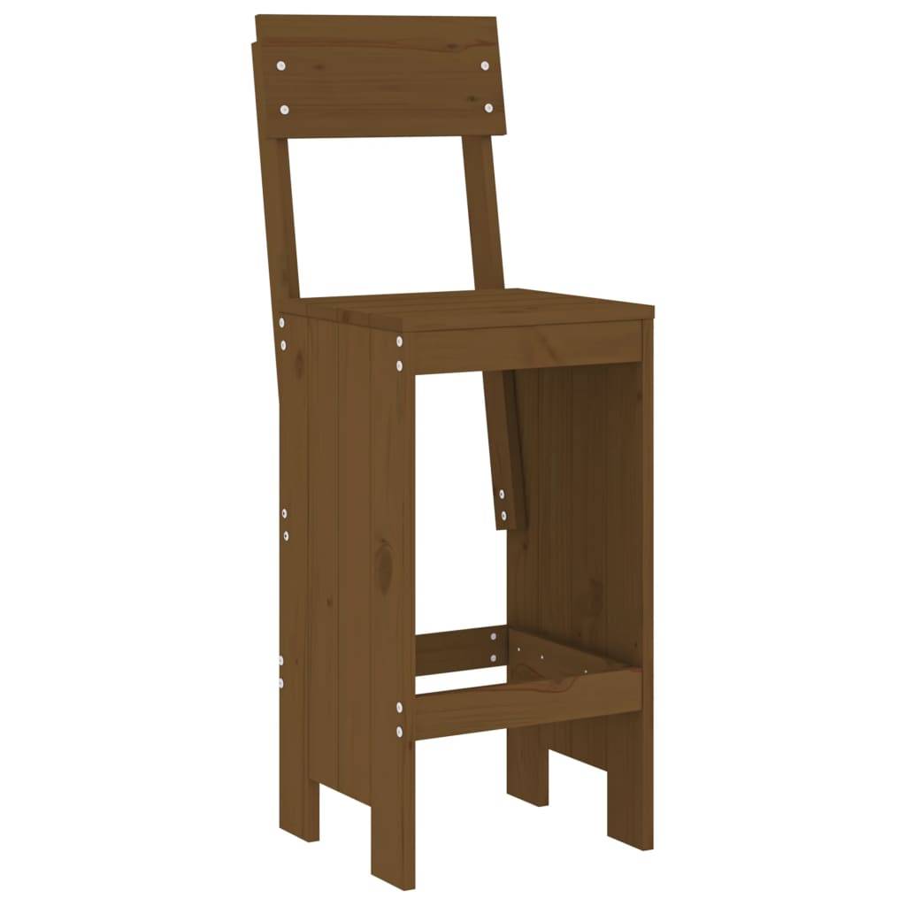 vidaXL 9-tlg. Gartenbar-Set Honigbraun Massivholz Kiefer
