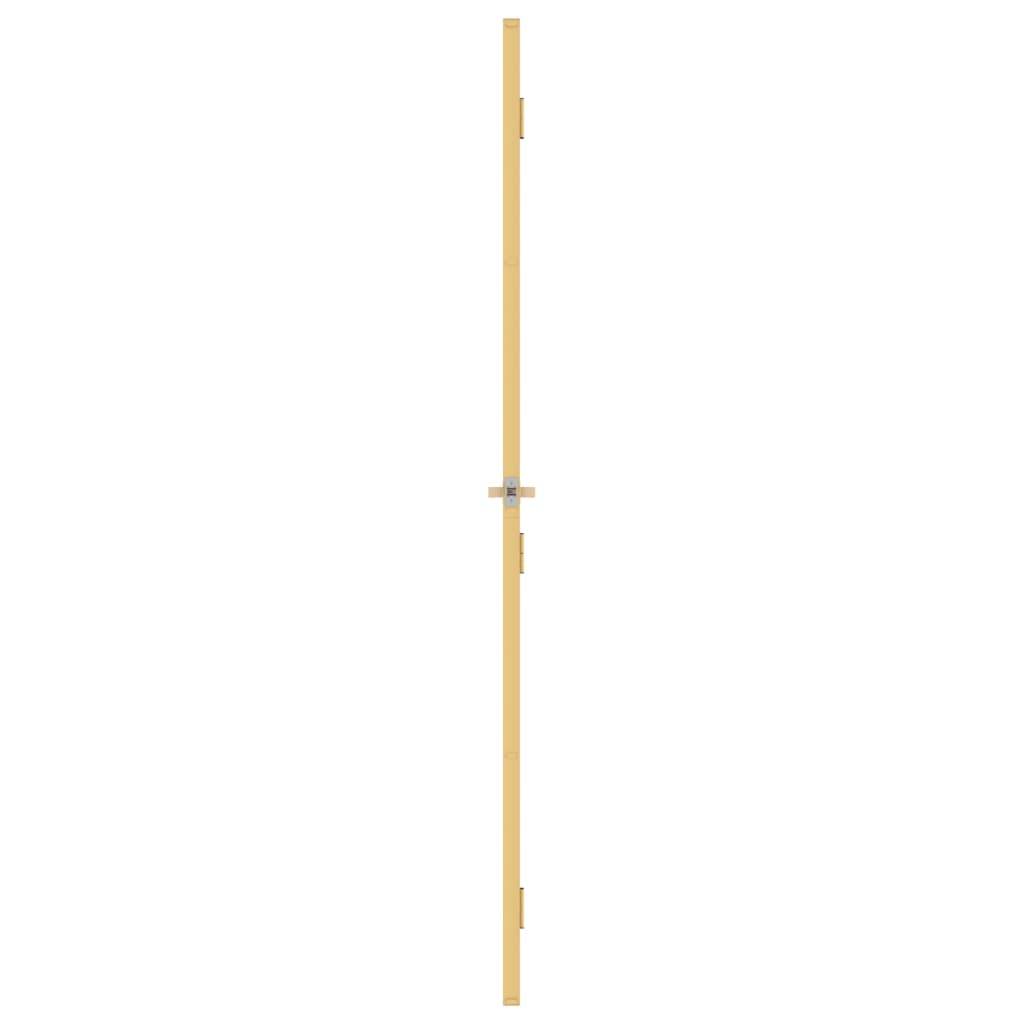 vidaXL Innentür Schlank Golden 76x201,5 cm Hartglas und Aluminium