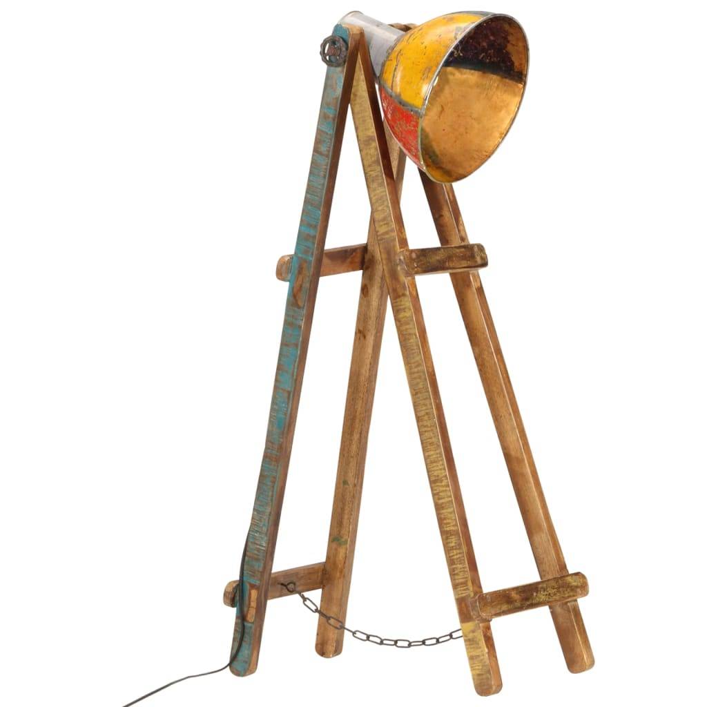 vidaXL Stehlampe Mehrfarbig E27 Massivholz Mango