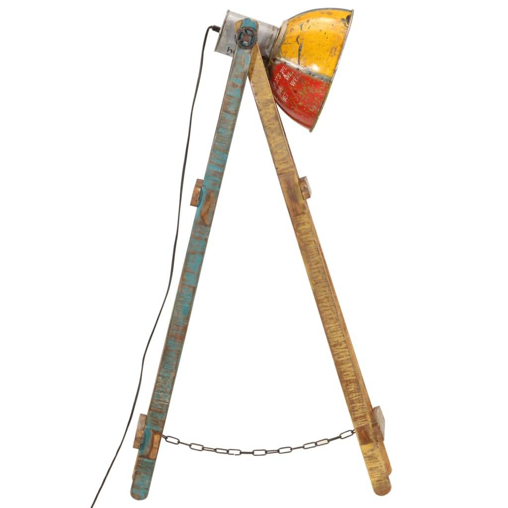 vidaXL Stehlampe Mehrfarbig E27 Massivholz Mango