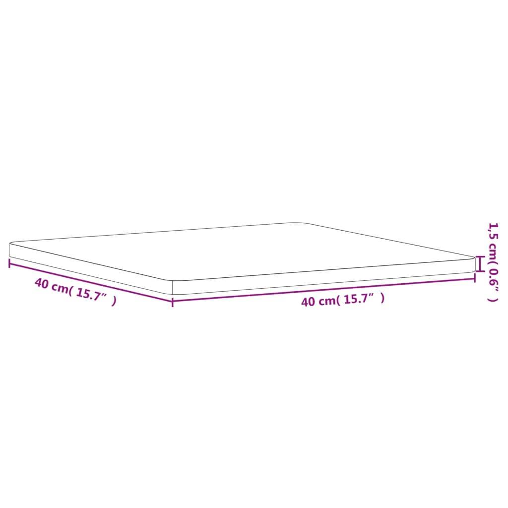 vidaXL Tischplatte 40x40x1,5 cm Quadratisch Massivholz Buche