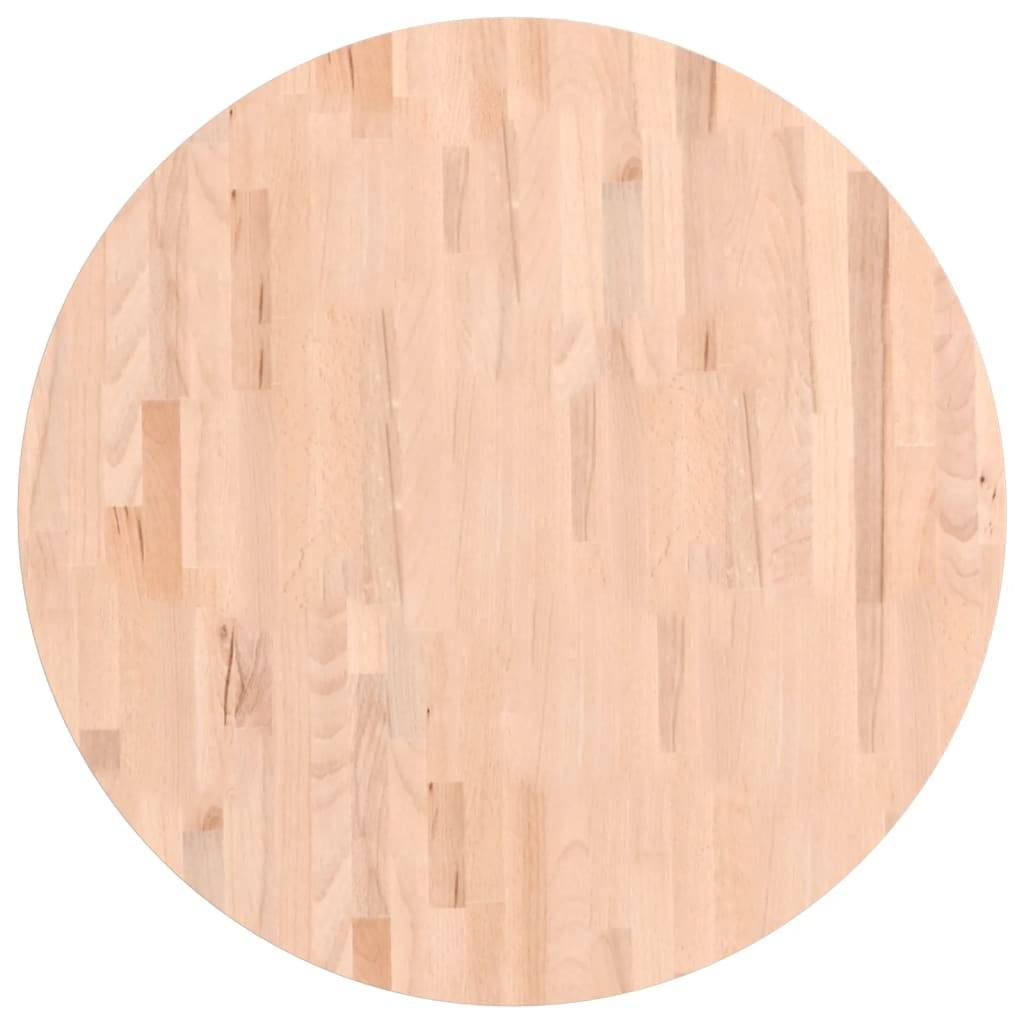 vidaXL Tischplatte Ø80x1,5 cm Rund Massivholz Buche