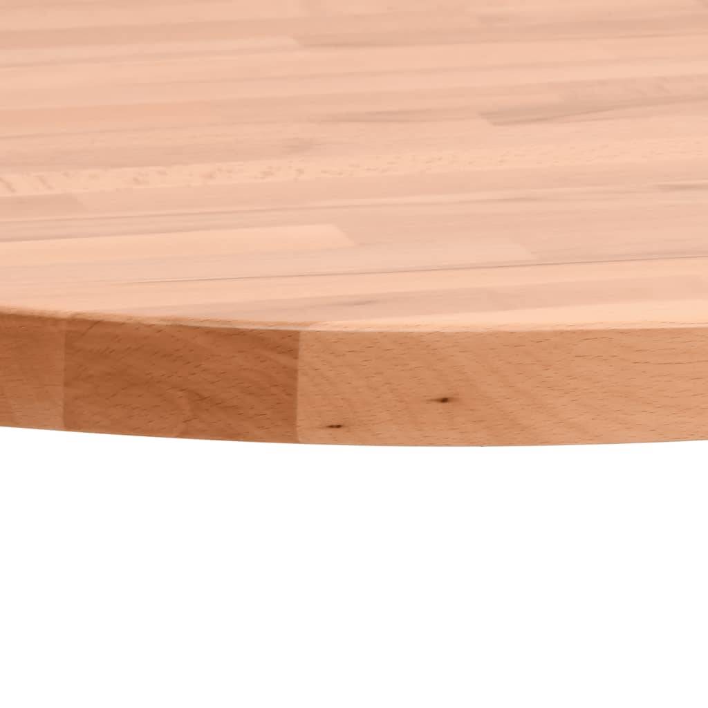 vidaXL Tischplatte Ø60x1,5 cm Rund Massivholz Buche
