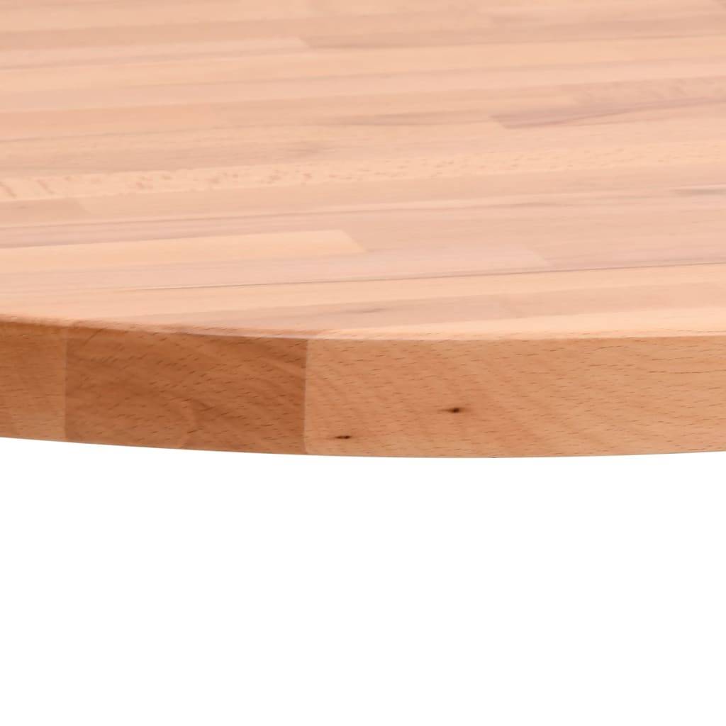 vidaXL Tischplatte Ø80x2,5 cm Rund Massivholz Buche