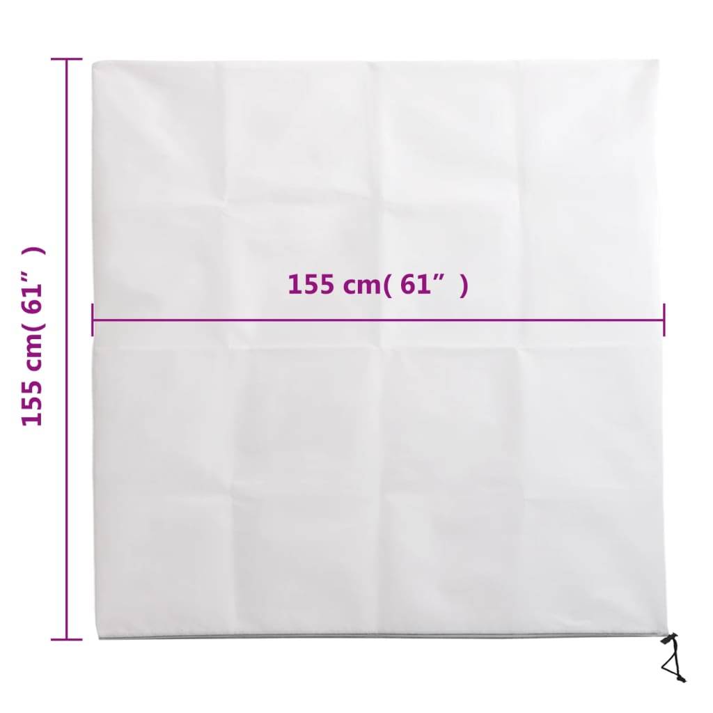 vidaXL Wintervlies mit Reißverschluss 2 Stk. 70 g/m² 1,55x1,55 m