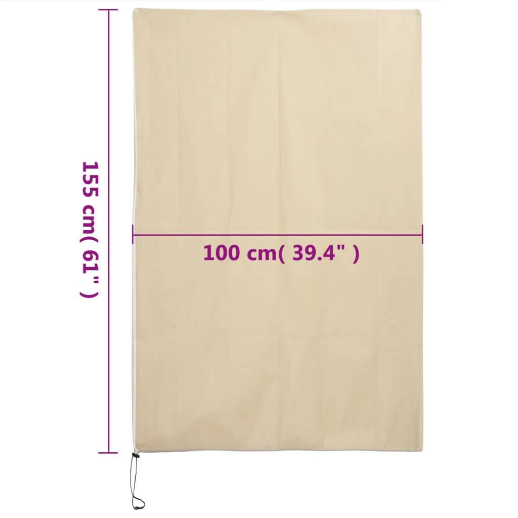 vidaXL Wintervlies mit Reißverschluss 4 Stk. 70 g/m² 1x1,55 m