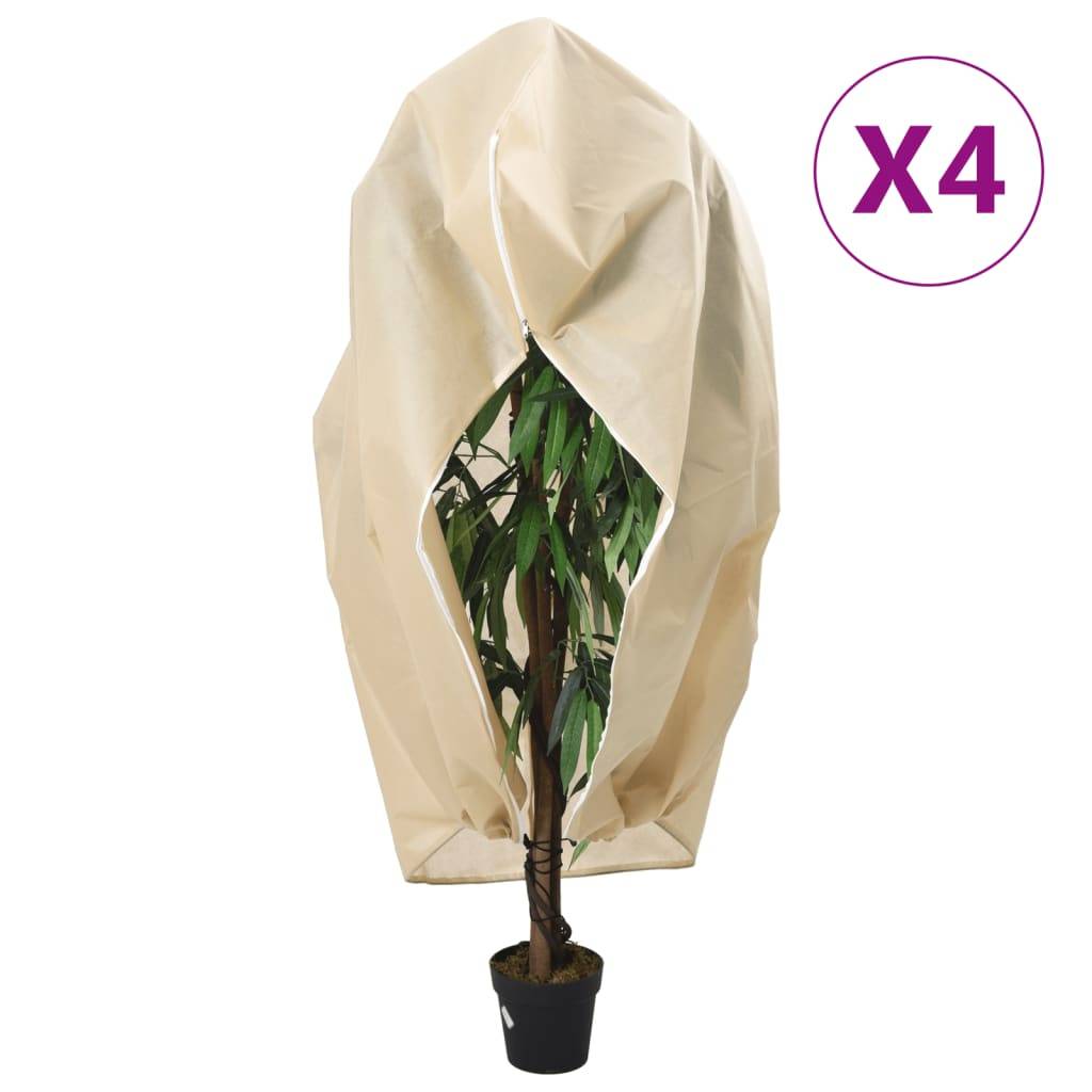 vidaXL Wintervlies mit Reißverschluss 4 Stk. 70 g/m² 3,93x3 m