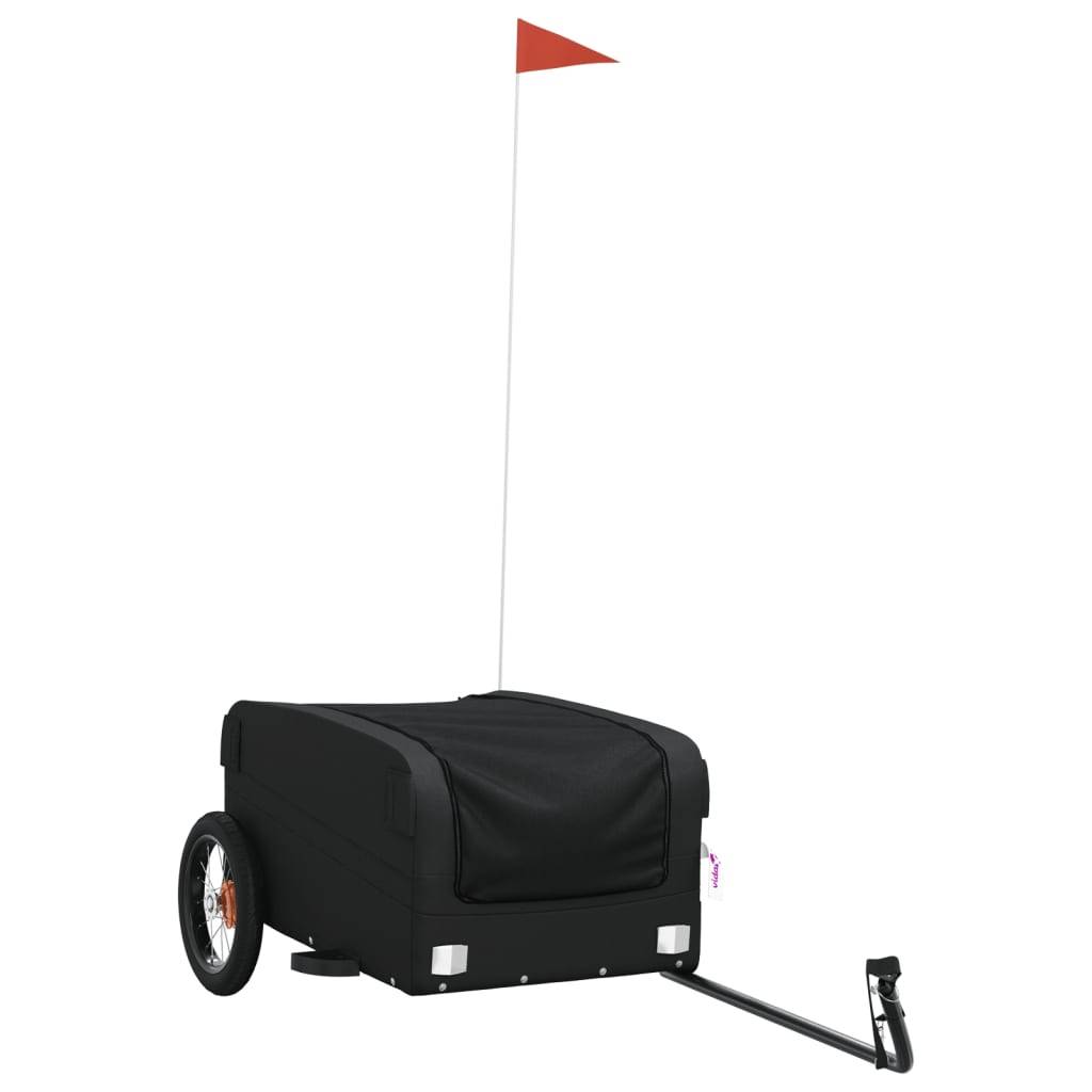 vidaXL Fahrradanhänger Schwarz 30 kg Eisen