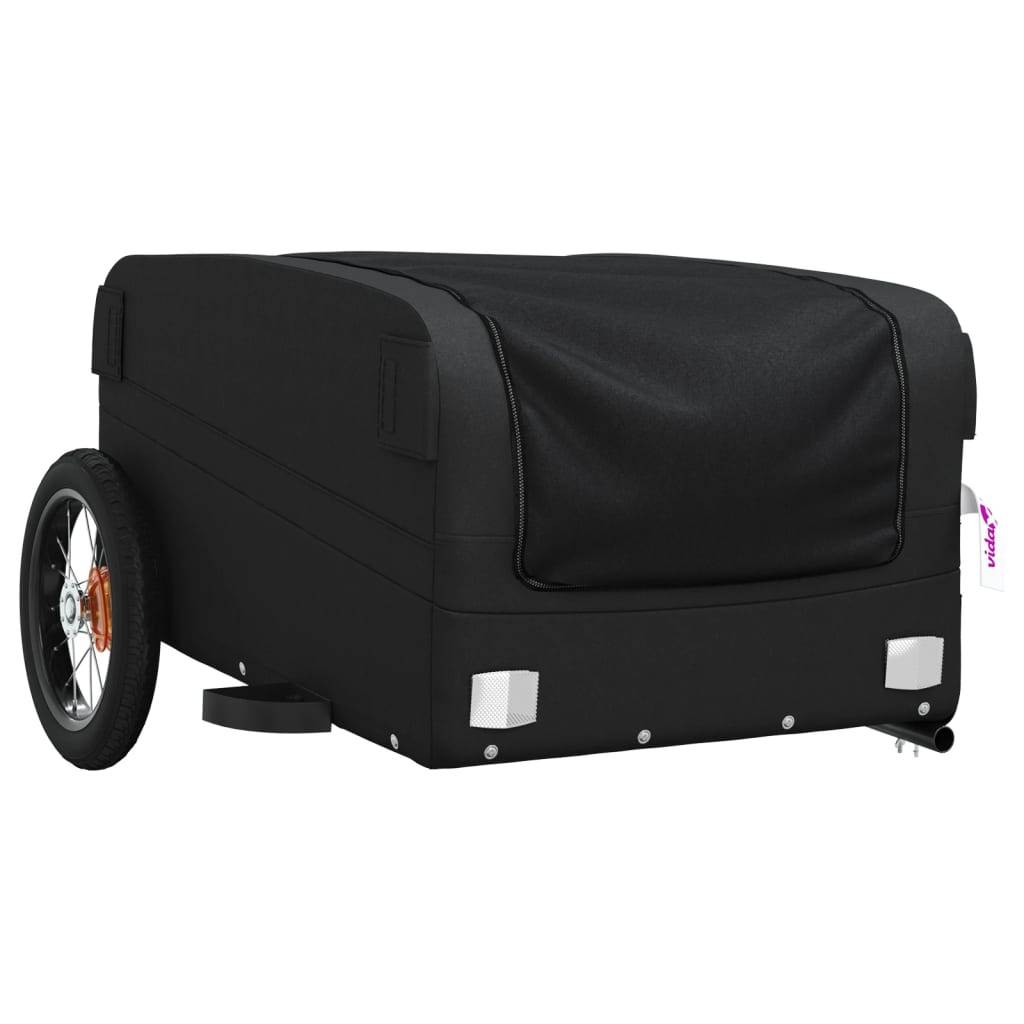 vidaXL Fahrradanhänger Schwarz 30 kg Eisen
