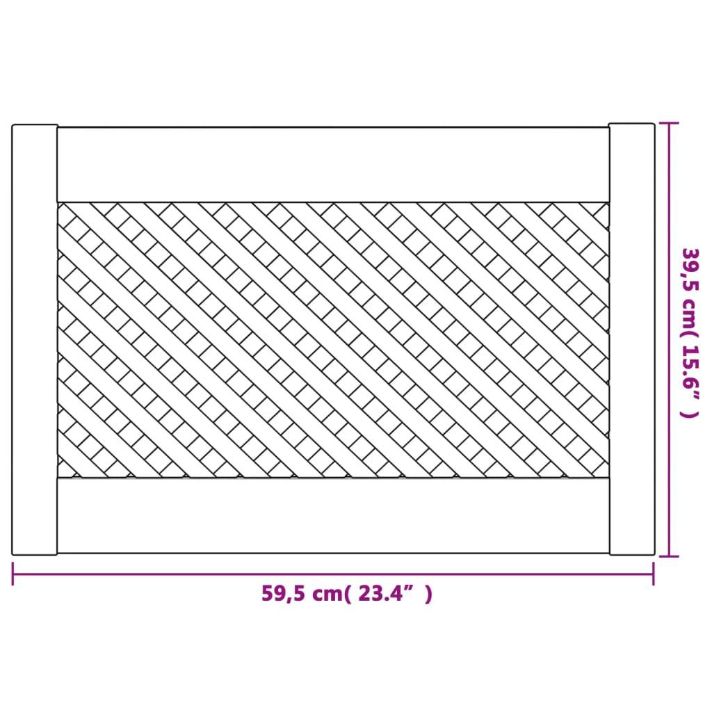 vidaXL Schranktüren 2 Stk. Gitterdesign 59,5x39,5 cm Massivholz Kiefer