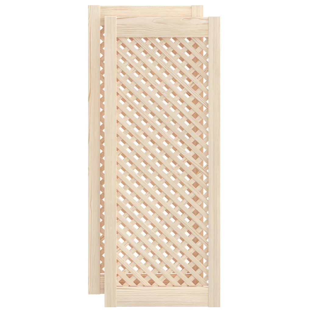 vidaXL Schranktüren 2 Stk. Gitterdesign 39,5x99 cm Massivholz Kiefer