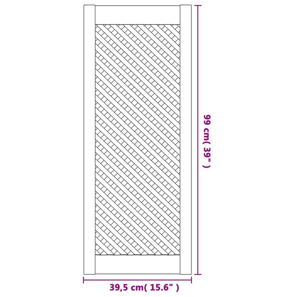 vidaXL Schranktüren 2 Stk. Gitterdesign 39,5x99 cm Massivholz Kiefer