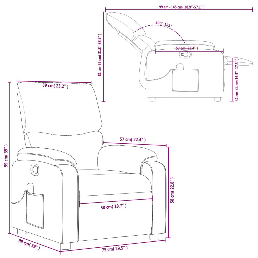 vidaXL Massagesessel Dunkelbraun Stoff