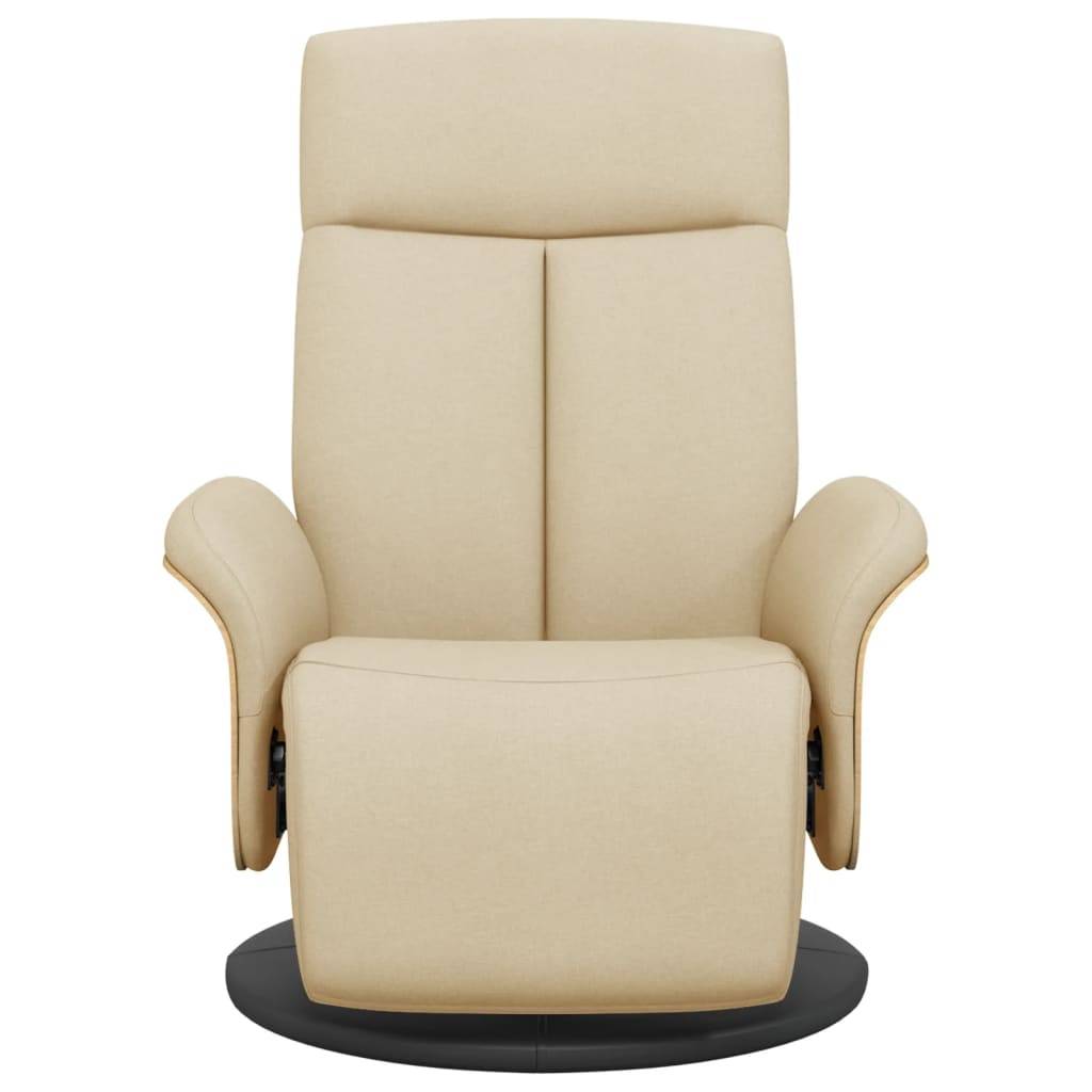 vidaXL Relaxsessel mit Fußteil Creme Stoff
