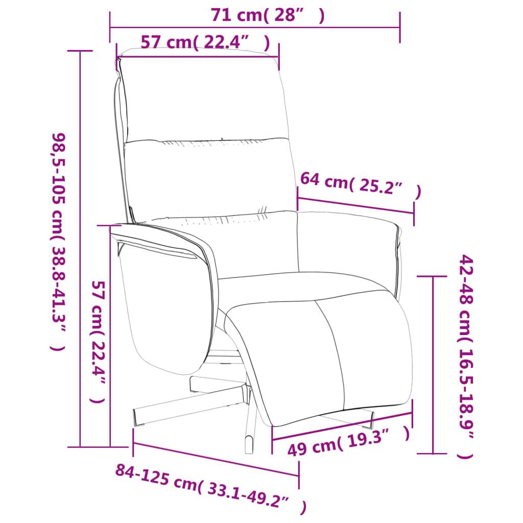 vidaXL Relaxsessel mit Fußhocker Creme Stoff