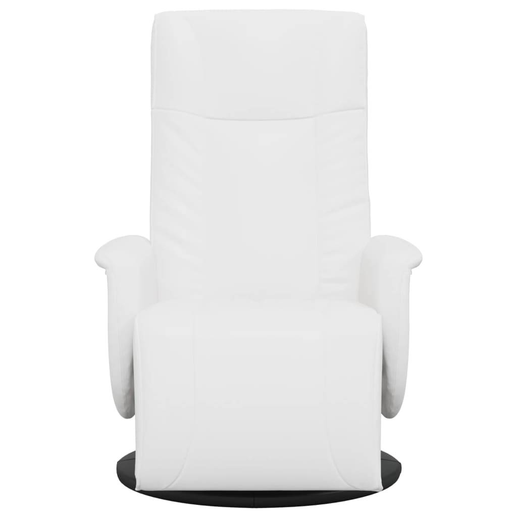 vidaXL Relaxsessel mit Fußteil Weiß Kunstleder