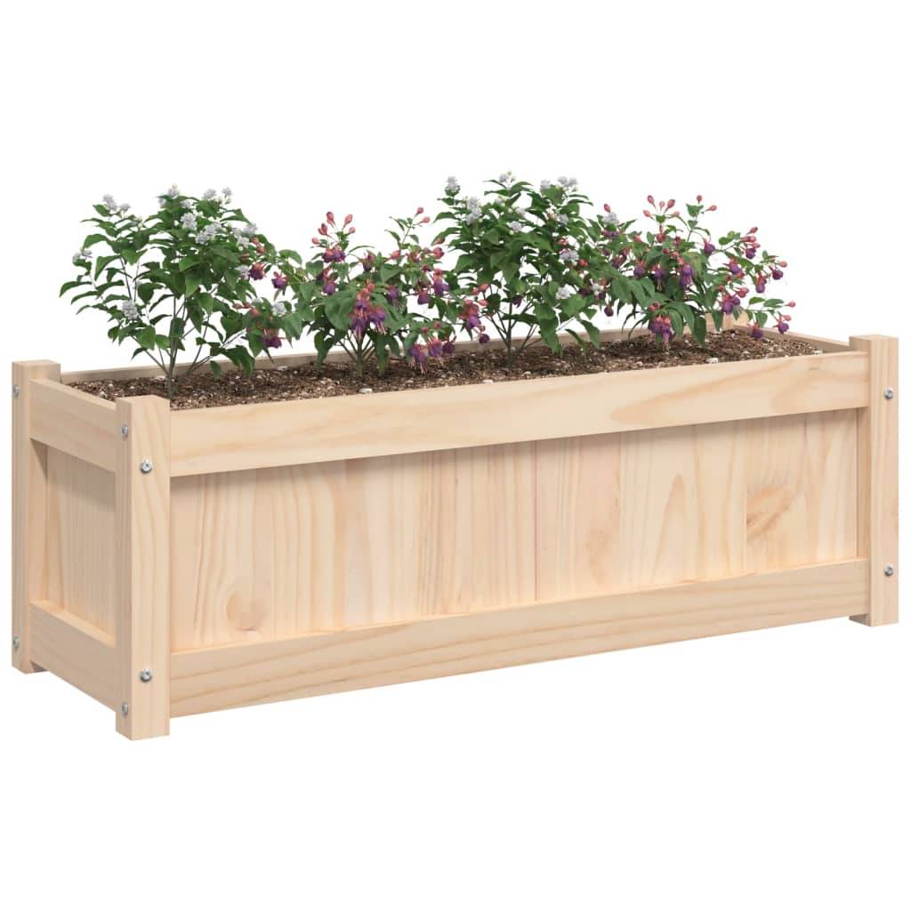 vidaXL Pflanzkübel 90x31x31 cm Massivholz Kiefer