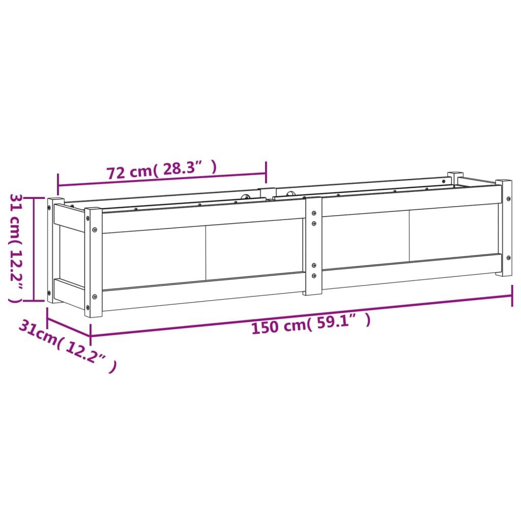 vidaXL Pflanzkübel 150x31x31 cm Kiefernholz Imprägniert