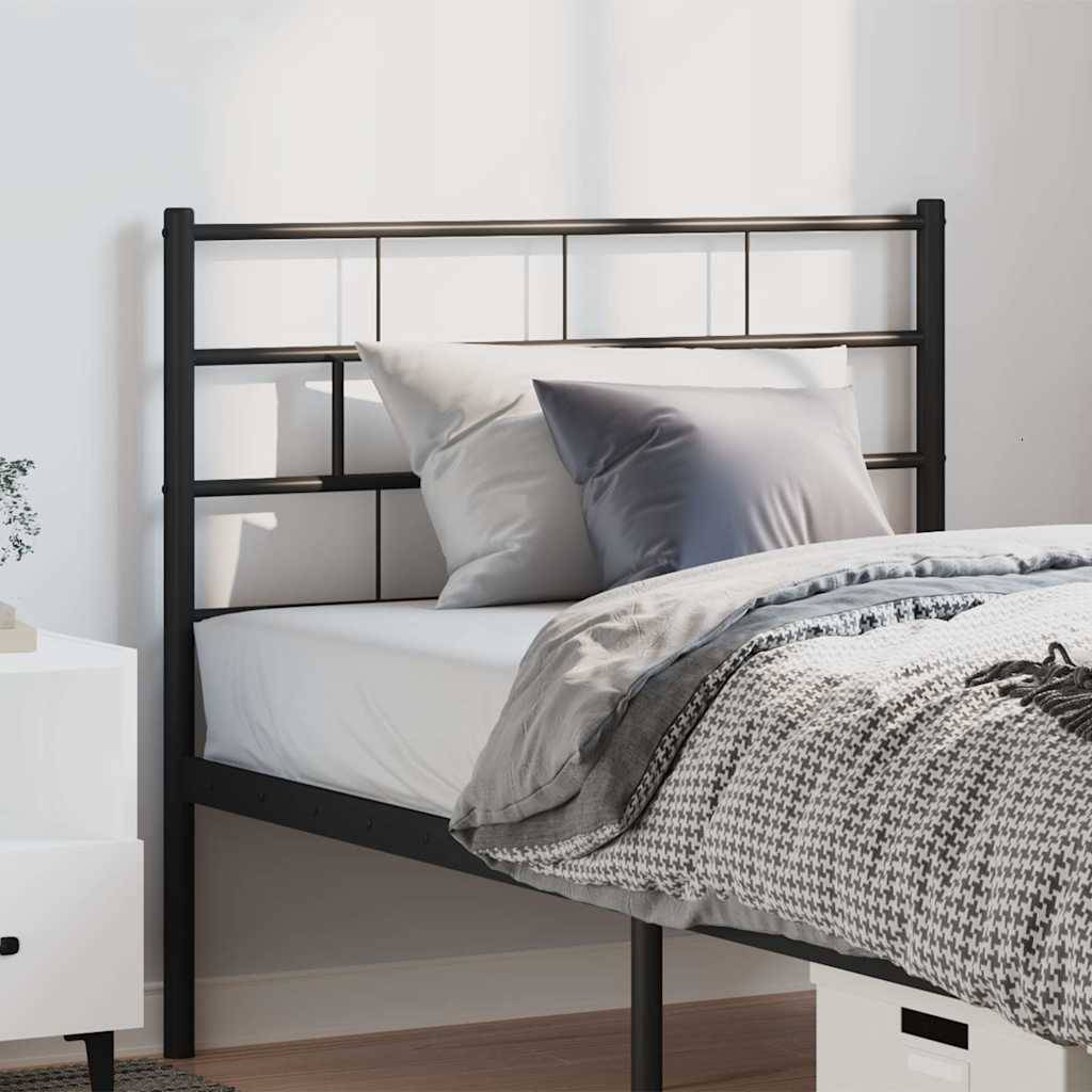 vidaXL Kopfteil Metall Schwarz 100 cm