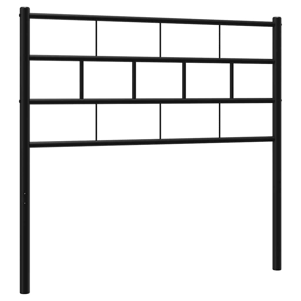 vidaXL Kopfteil Metall Schwarz 100 cm