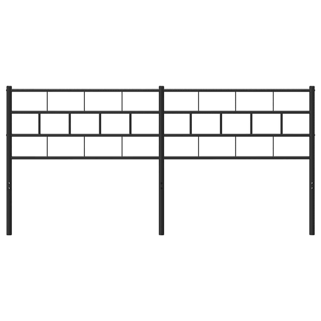 vidaXL Kopfteil Metall Schwarz 200 cm