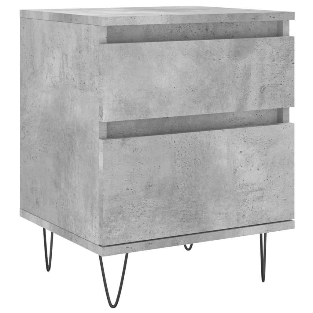 vidaXL Nachttisch Betongrau 40x35x50 cm Holzwerkstoff