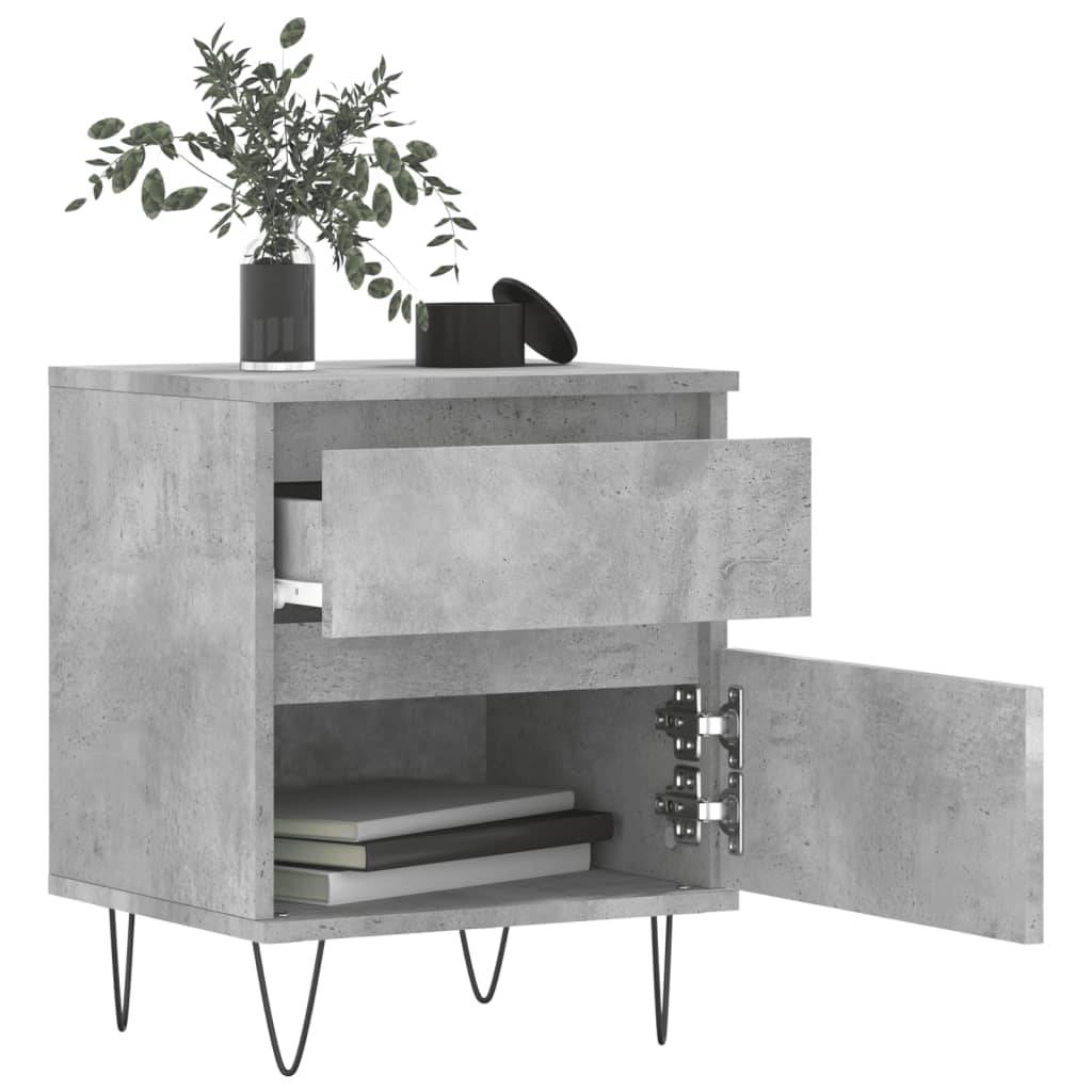 vidaXL Nachttisch Betongrau 40x35x50 cm Holzwerkstoff