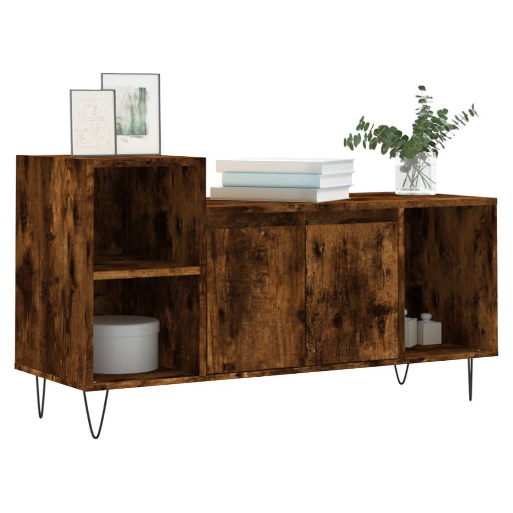 vidaXL TV-Schrank Räuchereiche 100x35x55 cm Holzwerkstoff