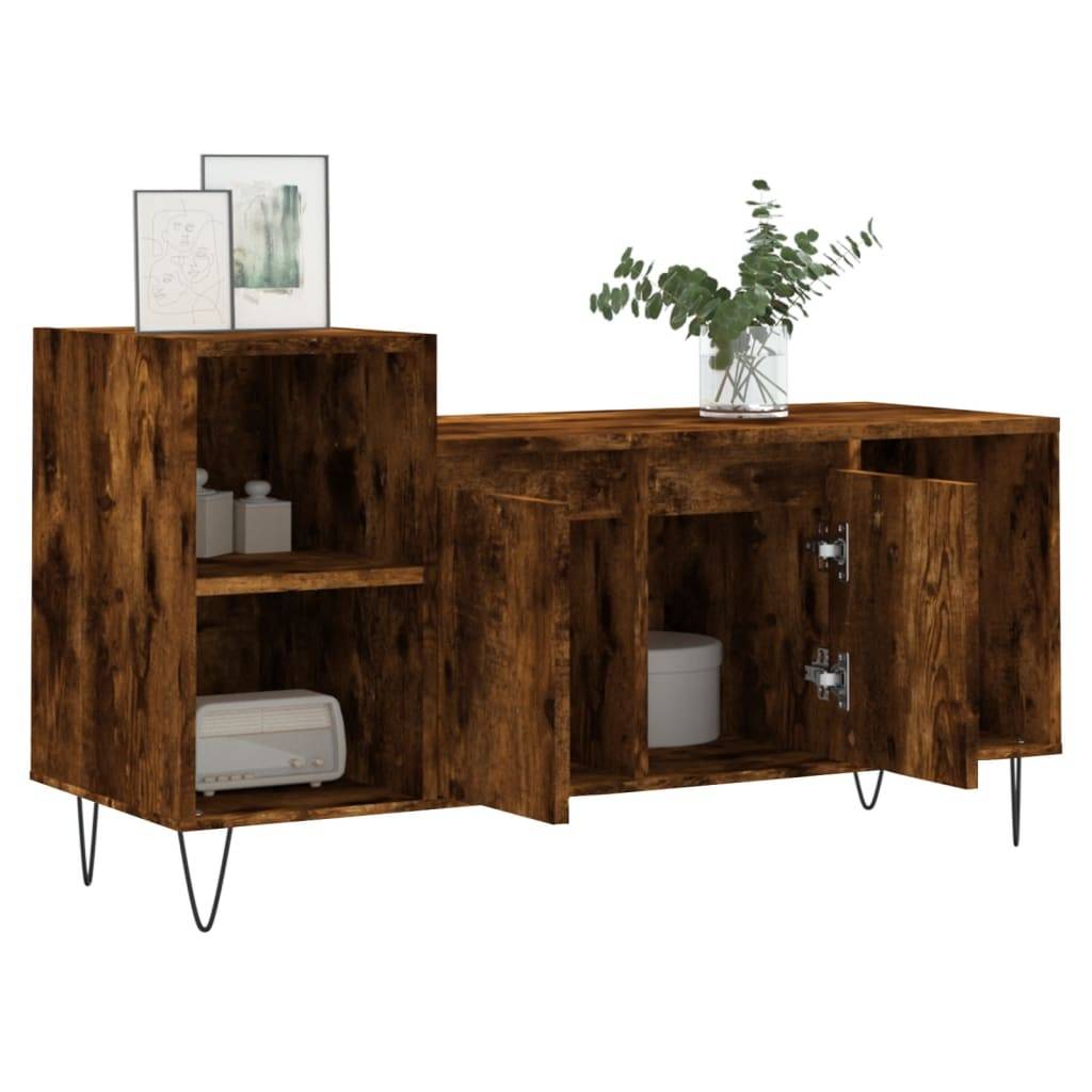 vidaXL TV-Schrank Räuchereiche 100x35x55 cm Holzwerkstoff