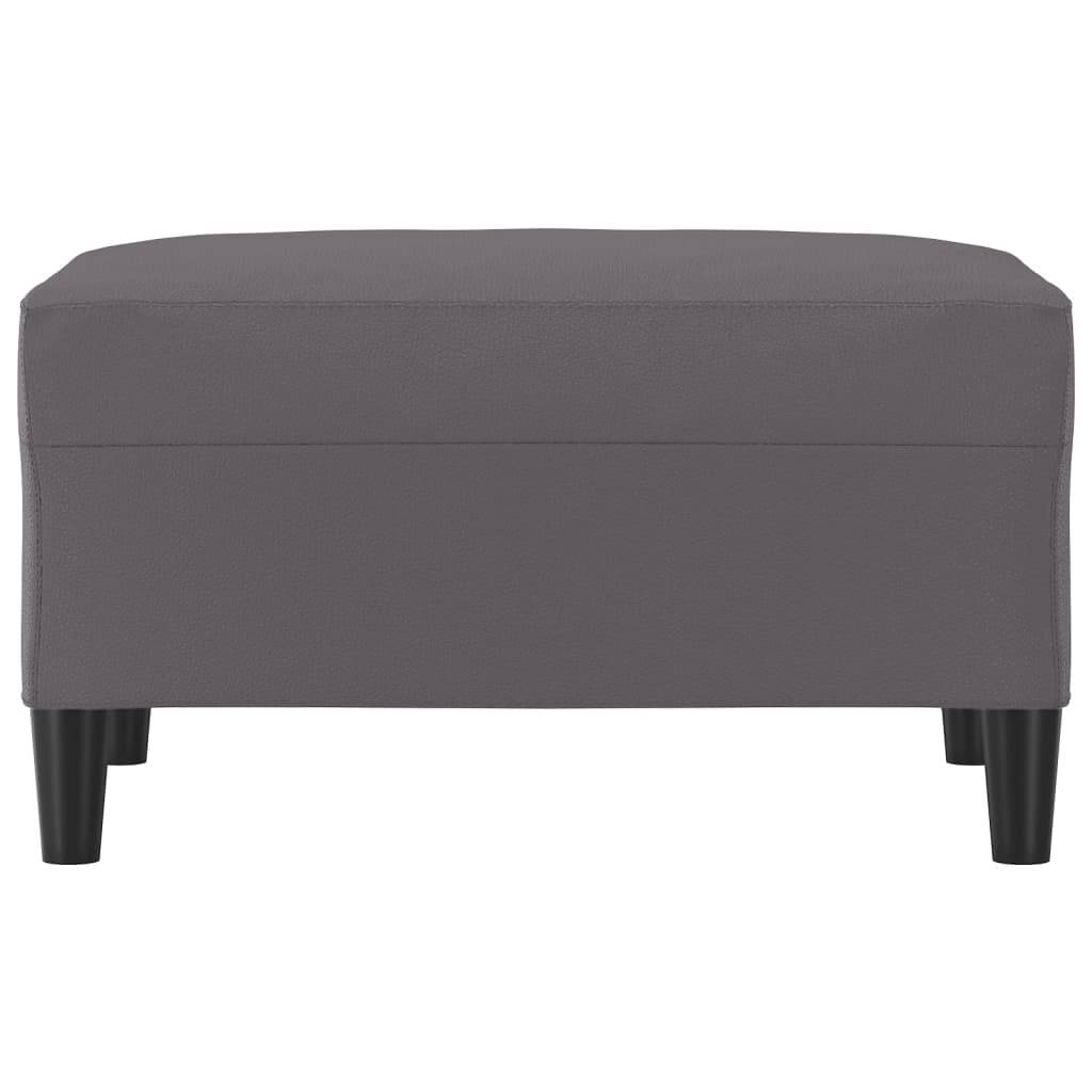 vidaXL Fußhocker Grau 70x55x41 cm Kunstleder
