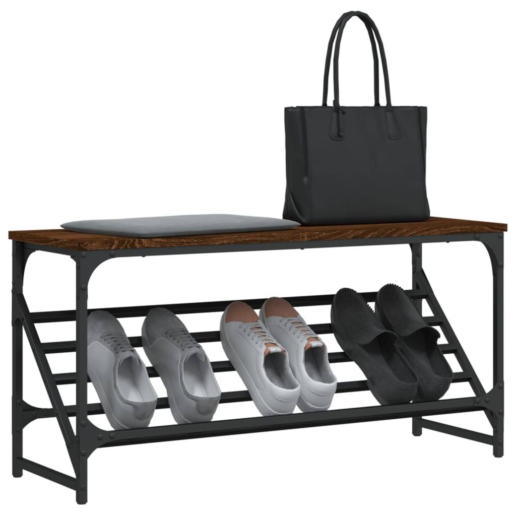 vidaXL Schuhregal Braun Eichen-Optik 90x30x45 cm Holzwerkstoff