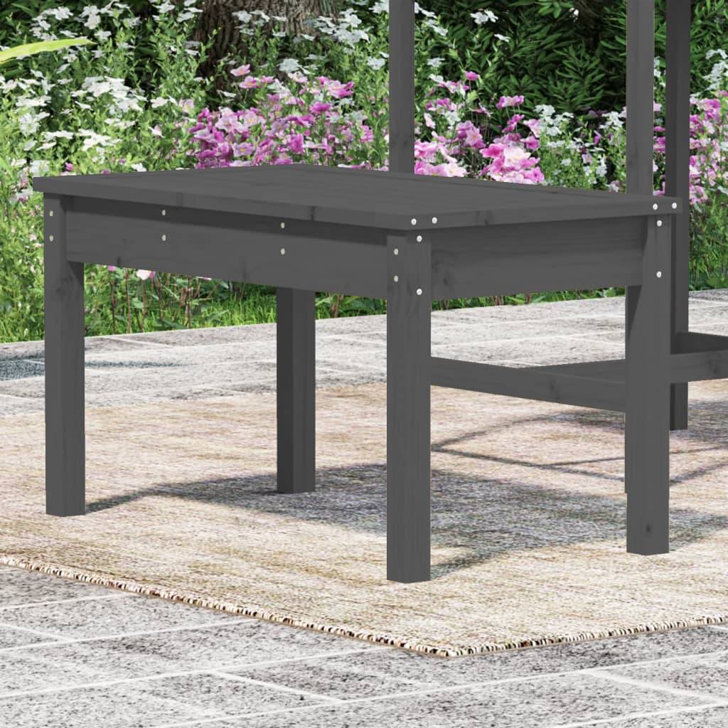vidaXL Gartenbank Grau 80x44x45 cm Massivholz Kiefer