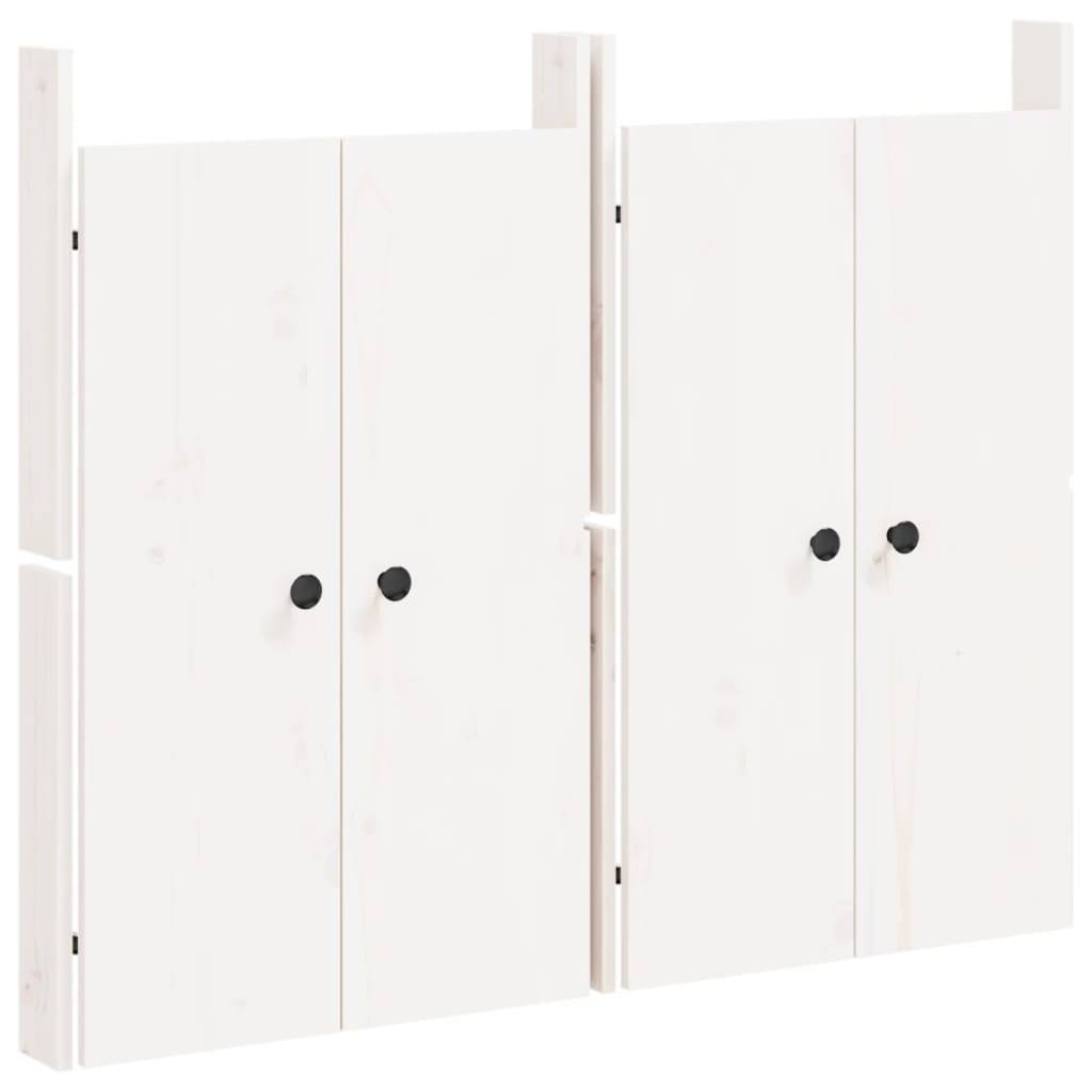 vidaXL Türen für Outdoor-Küche 2 Stk. Weiß 50x9x82cm Massivholz Kiefer