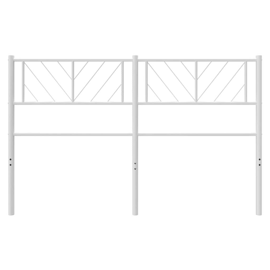 vidaXL Kopfteil Metall Weiß 135 cm