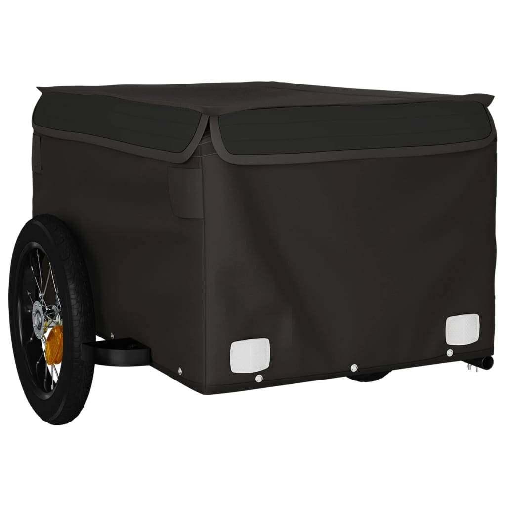 vidaXL Fahrradanhänger Schwarz 30 kg Eisen